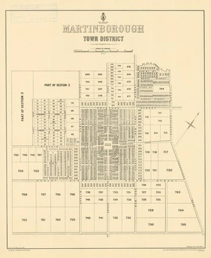 Martinborough town district [electronic resource] / drawn by G.P. Wilson ; J. Mackenzie, chief surveyor.