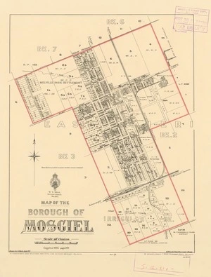 Map of the Borough of Mosgiel [electronic resource] / drawn by S.A. Park July 1921.