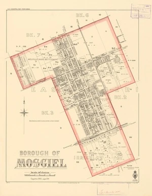 Borough of Mosgiel [electronic resource] / drawn and published by the Lands & Survey Dept.