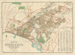 Map of Petone & Hutt boroughs and vicinity [electronic resource].