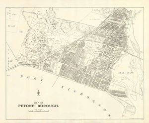 Map of Petone borough [electronic resource].