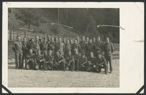 Soldiers at a Stalag XVIIIA work camp, Lavamund, Wolfsberg district, Austria
