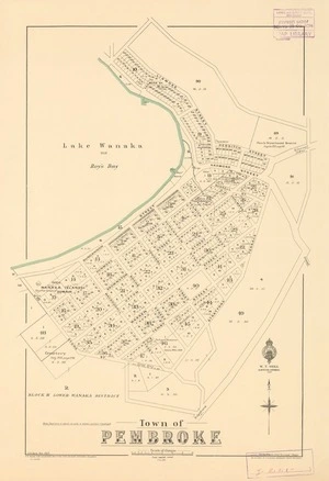 Town of Pembroke [electronic resource] / S.A. Park, Nov. 1927 ; R.S. Galbraith Chief surveyor Otago.