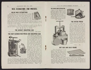Alliance Box Company Ltd :Wax extractors and presses [1914]