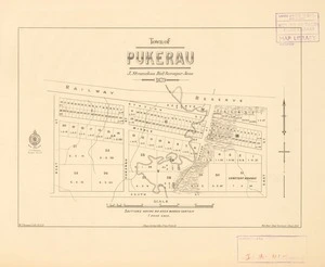 Town of Pukerau [electronic resource] / J. Strauchon, Dist. Surveyor, June 1879.