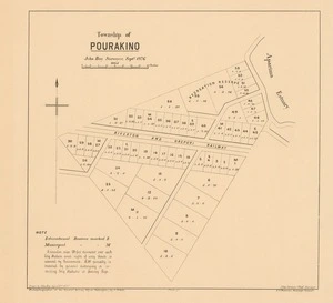Township of Pourakino [electronic resource] / John Hay, surveyor, Septr. 1876 ; drawn by John Hay, April 21st. 1877.