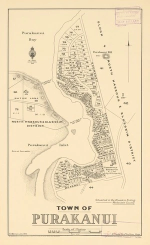 Town of Purakanui [electronic resource] / A.J. Morrison, July 1923.