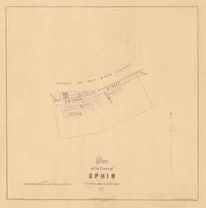 Plan of the town of Ophir [electronic resource] / F.W. Flanagan, delt ; W. Arthur, district surveyor.