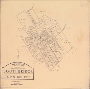 Plan of Southbridge town district [electronic resource].