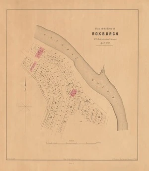 Plan of the town of Roxburgh / H.C. Bate, assistant surveyor, April, 1868.