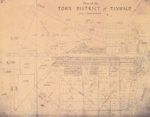 Plan of the town district of Tinwald [electronic resource].