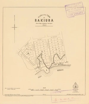 Plan of the town of Rakiura [electronic resource] / James Hay, Assistant Surveyor, Feby 1877 ; drawn by G. Murray, Janry, 28th 1878.
