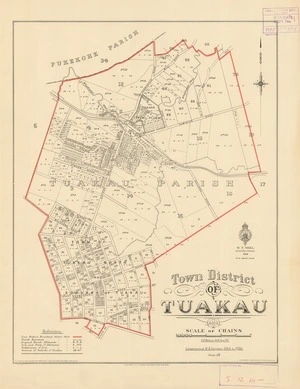Town district of Tuakau [electronic resource] / T.P. Mahony, delt.