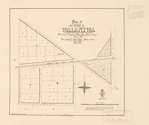 Plan of the village of Waianiwa [electronic resource] / blocks I and II, surveyed by William Hay; the remainder by James Blake; drawn by James Fraser.