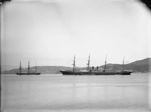 SS Tainui and HMS Nelson in Wellington Harbour