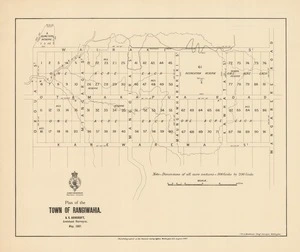 Plan of the town of Rangiwahia [electronic resource] / A.E. Ashcroft, assistant surveyor, May 1887 ; J.W.A. Marchant, chief surveyor, Wellington