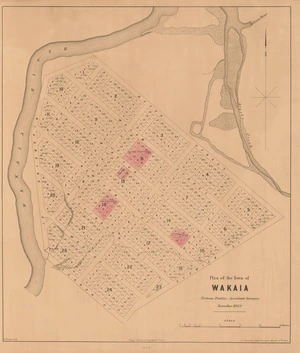 Plan of the town of Wakaia [i.e. Waikaia] [electronic resource] / Norman Prentice, assistant surveyor, December 1868.