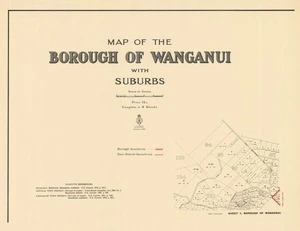 Map of the borough of Wanganui with suburbs [electronic resource].
