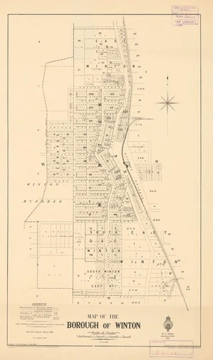 Map of the Borough of Winton [electronic resource] / drawn by W. Strang.