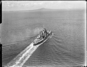 Ship HMS Howe, off Rangitoto