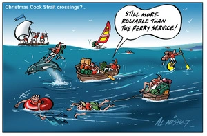 Nisbet, Alastair, 1958- :Christmas Cook Strait crossings?... 17 November 2013