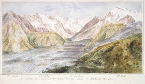 Haast, Johann Franz Julius von, 1822-1887: View towards the sources of the Rakaia from the junction of Whitcombe's Pass Stream