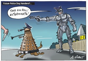 Future police dog handlers?... "Take him Rex! Exterminate!" 14 July 2010