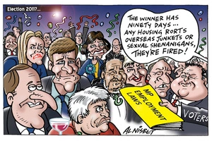 "The winner has ninety days... Any housing rorts overseas junkets or sexual shenanigans, they're fired." 18 July 2010