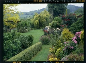 View of a garden called `The Birches,' Te Kuiti