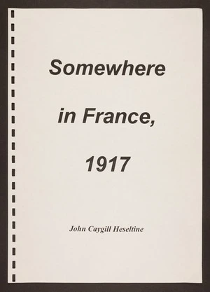 Somewhere in France / transcribed by Barbara Metcalfe