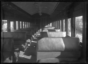 Interior view of a passenger carriage