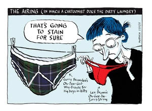 Murdoch, Sharon Gay, 1960- :The Airing (in which a cartoonist does the dirty laundry). 21 December 2013