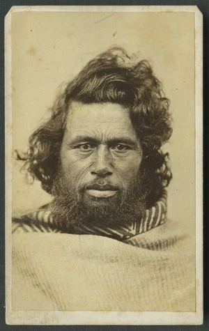 Bishop, G W fl 1860s : Portrait of a Tohunga or Maori priest