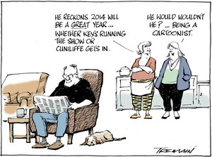 Tremain, Garrick, 1941- :Cartoonist. 11 January 2014