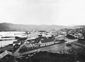 Te Aro, Wellington, with Willis Street in the foreground