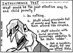 Doyle, Martin, 1956- :IQ Test on child poverty. 28 January 2014