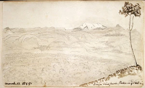 Taylor, Richard, 1805-1873 :Tongariro from Patea 13 March 1845