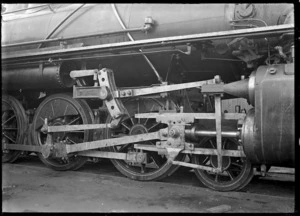 An Aa class steam locomotive, closeup view of the valve motion.