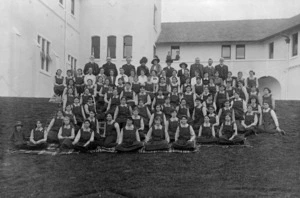 Iona College staff and pupils