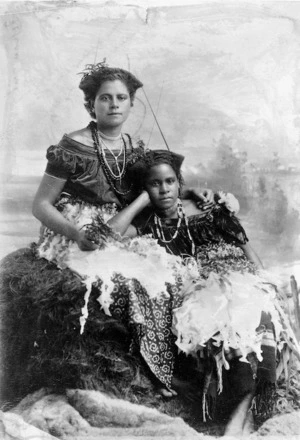 Portrait of two girls in Fiji