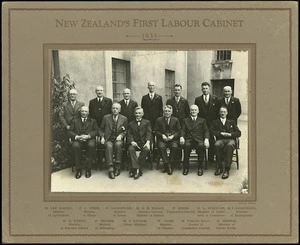 Politicians, including Peter Fraser, Michael Joseph Savage and Walter Nash