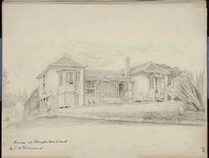 Richmond, Christopher William, 1821-1895 :House at Parnell, Auckland, by C W Richmond. [1870s or earlier?]