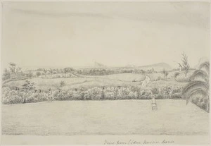 Artist unknown :View from [lawn?], Mission House. [1860s?]
