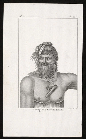 Piron, d. after 1795 :Sauvage de la Nouvelle Zelande. T[ome] 5; P[late] 469. Gabriel sculpt. [ca 1800-1820?]