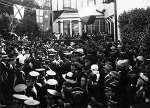 Crowd at the opening of the Salvation Army Maternity Home, Kensington, Wellington