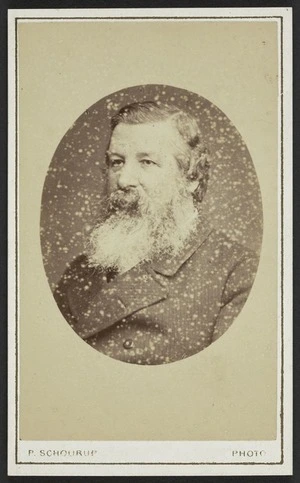 Schourup, Peter, 1837-1887: Portrait of Julius von Haast