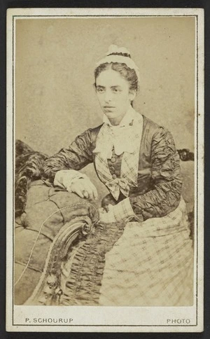 Schourup, Peter, 1837-1887 (Christchurch) fl 1885 :Portrait of Mrs Charles Meyer