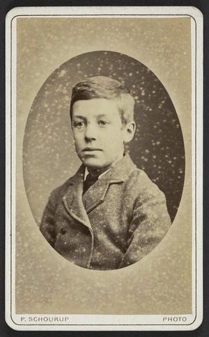 Schourup, Peter, 1837-1887: Portrait of unidentified man