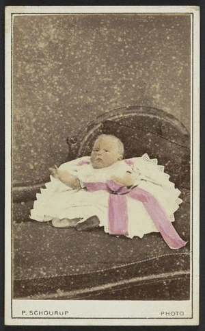 Schourup, Peter, 1837-1887: Portrait of unidentified child