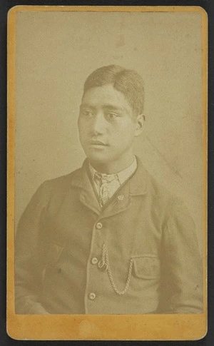 Shailer, George William (Palmerston North) 1848-1918 :Portrait of unidentified Maori man